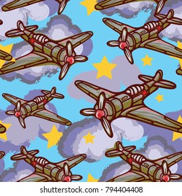 Military forces air force vector seamless background illustration 