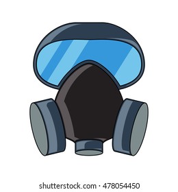 Military Gas Mask vector icon. Flat style. Cartoon style. Military symbol for web and mobile.