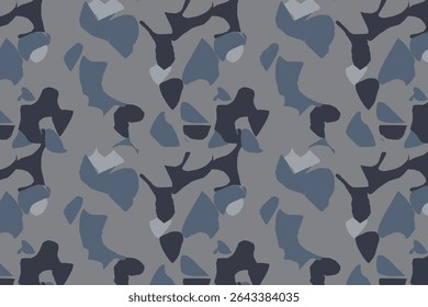 Military geometric fabrics seamless pattern design with camouflage-inspired angular shapes for tactical prints, uniforms, and textile use

