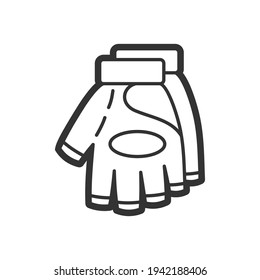 Guantes militares, icono de vectores planos para paintball y airsoft
