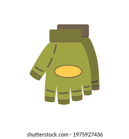 Military gloves, vector flat icon for paintball and airsoft