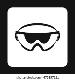 Military goggles icon in simple style isolated on white background. Equipment symbol