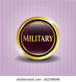 Military gold shiny emblem