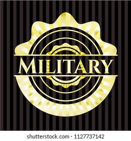 Military golden emblem or badge