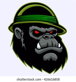 Military Gorilla Head .