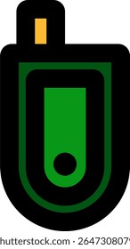 military gps icon color style design