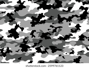 military gray camouflage print, army texture of clothes, paper, fabric