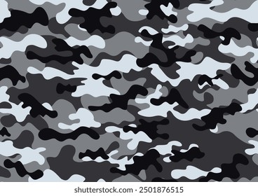 
military gray camouflage seamless texture, winter gray white design