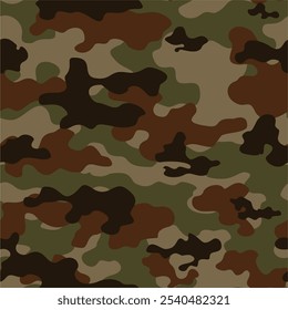 
military green brown camouflage background, army fabric texture for print