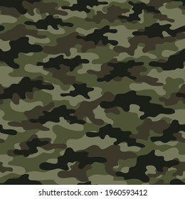 military green camouflage. vector seamless print. army camouflage for clothing or printing