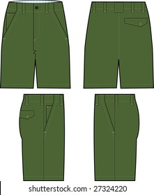 military green chino short