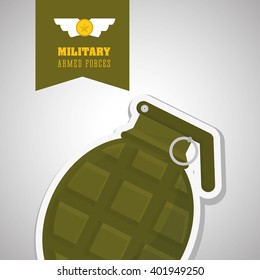 Military grenade design , vector illustration