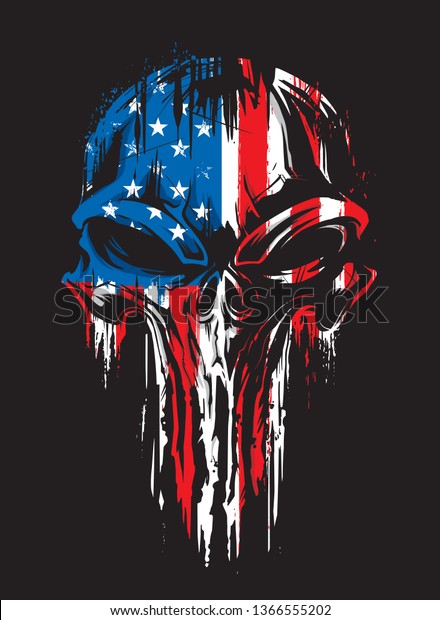 Military Grunge Skull\
Patriotic