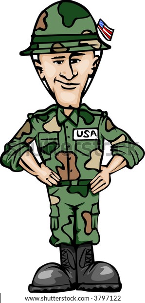 Military Guy Stock Vector (Royalty Free) 3797122 | Shutterstock