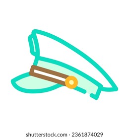 military hat cap color icon vector. military hat cap sign. isolated symbol illustration