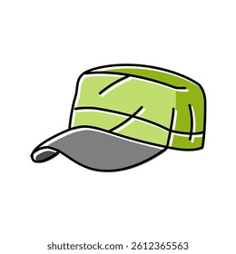 military hat cap color icon vector. military hat cap sign. isolated symbol illustration