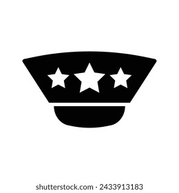 Military Hat Icon Design For Personal And Commercial Use. Vector illustration isolated on white background.