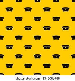 Military hat pattern seamless vector repeat geometric yellow for any design