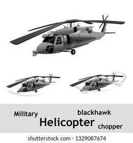 Military Helicopter Design vector