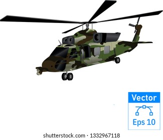 Military Helicopter Design vector