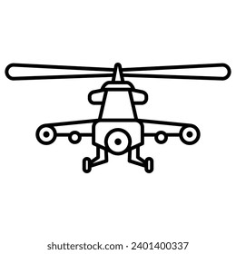 Militärhubschrauber-Symbol, Vektorgrafik in trendigem Design
