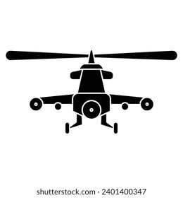 Military helicopter icon vector on trendy design