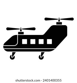 Militärhubschrauber-Symbol, Vektorgrafik in trendigem Design