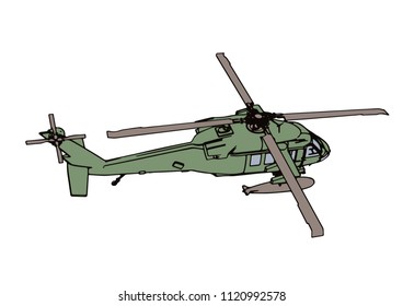 military helicopter vector