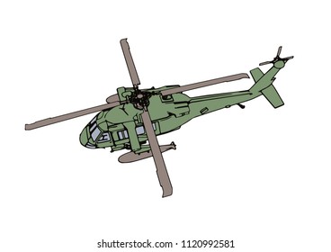 military helicopter vector