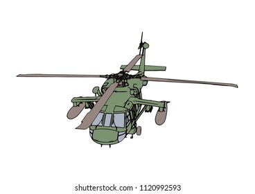 Military Helicopter Vector Stock Vector (Royalty Free) 1120992593 ...