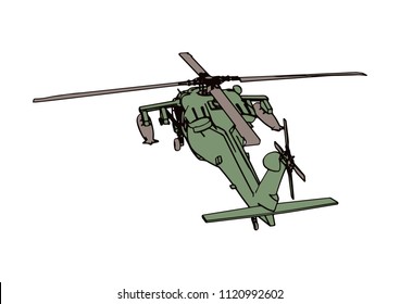 Military Helicopter Vector Stock Vector (royalty Free) 1120992602 