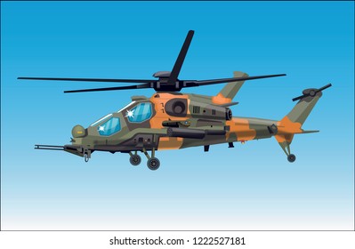 military helicopter war vector