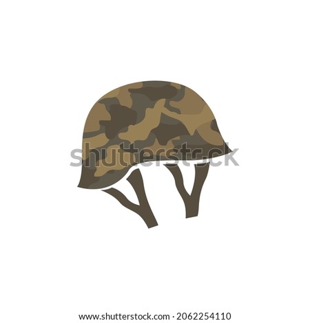 Military helmet or Army hat vector image illustration. fit for the icon, symbol, or design asset with using military or war theme