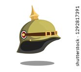 Military helmet of the German army in the times of the First World War. Vector. Isolated