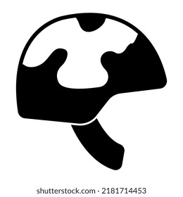 Icono de casco militar en diseño sólido