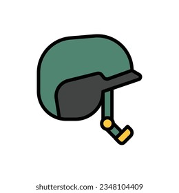 Military Helmet Icon Vector Illustration