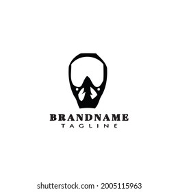 military helmet logo template icon modern vector cute
