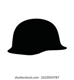 Military helmet silhouette war veteran symbol.