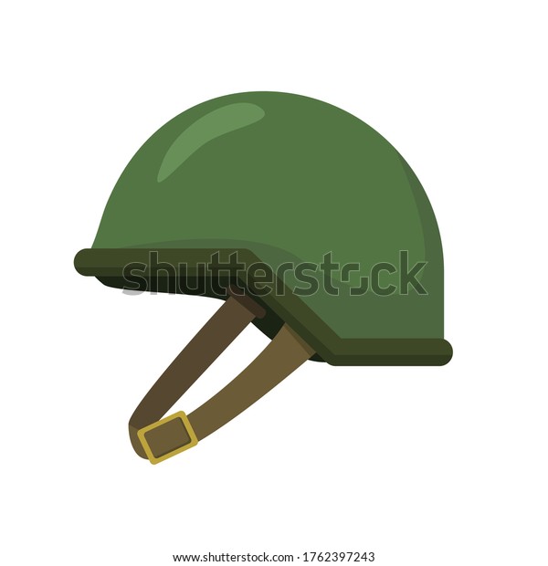 Military Helmet Vector Illustration Flat Design Stock Vector (Royalty ...