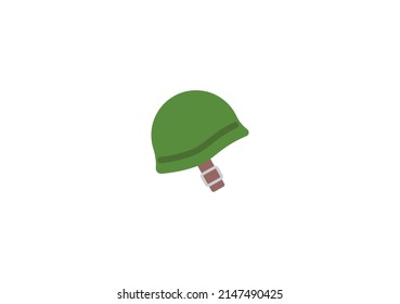 Military Helmet Vector Isolated Emoticon. Soldier Helmet Icon