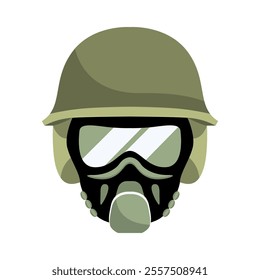 Military Helmet Vector Isometric. Good for for Military Theme.