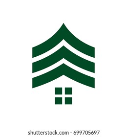 military home vector logo.