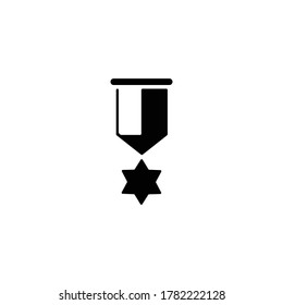 Military honor medal icon isolated on white