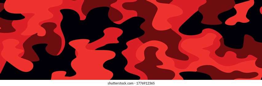 Military or hunting panoramic khaki geometric seamless pattern - Vector