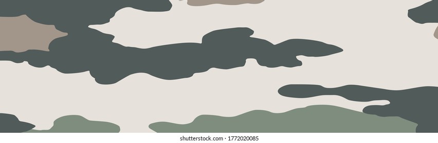 Military or hunting panoramic khaki texture - vector illustration