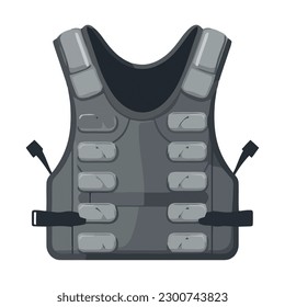 Military icon design on navy uniform vest isolated