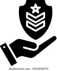 Military Icon Glyph Vector Illustration