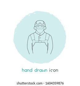 Military icon line element. Vector illustration of military icon line isolated on clean background for your web mobile app logo design.