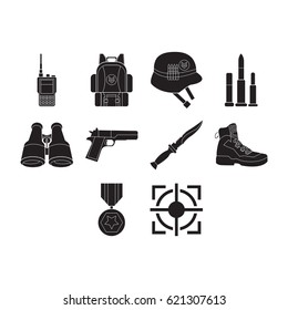 military icon set