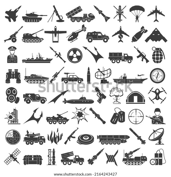 Military Icon Set - Black\
Icons